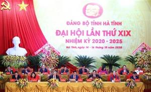 Hà Tĩnh khai mạc Đại hội Đảng bộ tỉnh lần thứ XIX, nhiệm kỳ 2020 – 2025